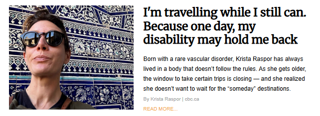 A close-up selfie of a woman wearing sunglasses and a brown jacket. The background is a blue and white patterned tile wall.