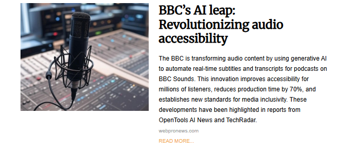 Black condenser microphone on a broadcast mixing desk in a professional radio studio, illustrating AI revolutionizing audio accessibility with automated subtitles and transcripts for podcasts.